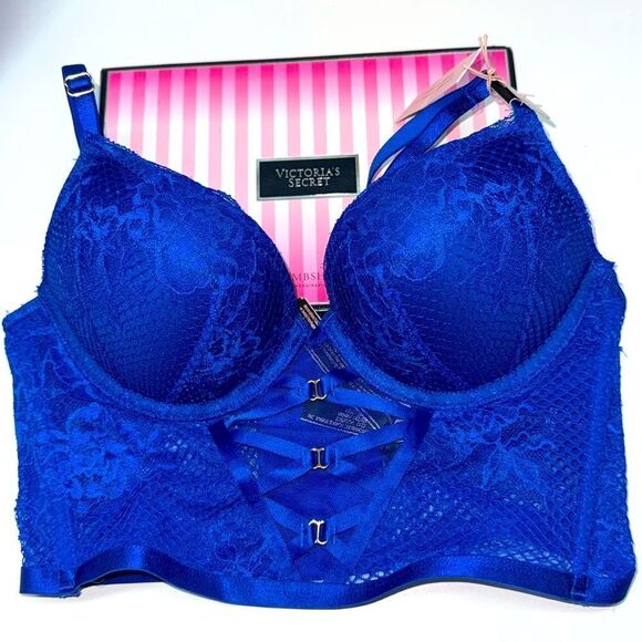 🔥Victoria's Secret Lace Bra bombshell push-up SZ 32B NEW - Picture 1 of 8